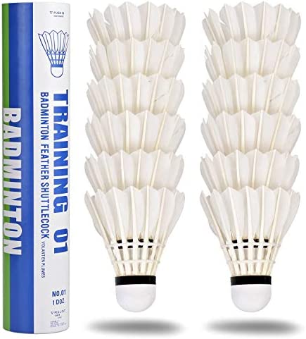 Set de 12 volants de badminton en plastique à haute stabilité et  durabilité, balles de